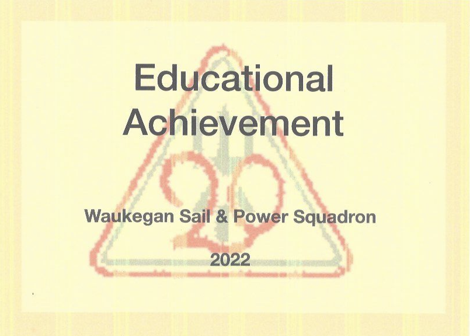 Educational Achievement Award 2022